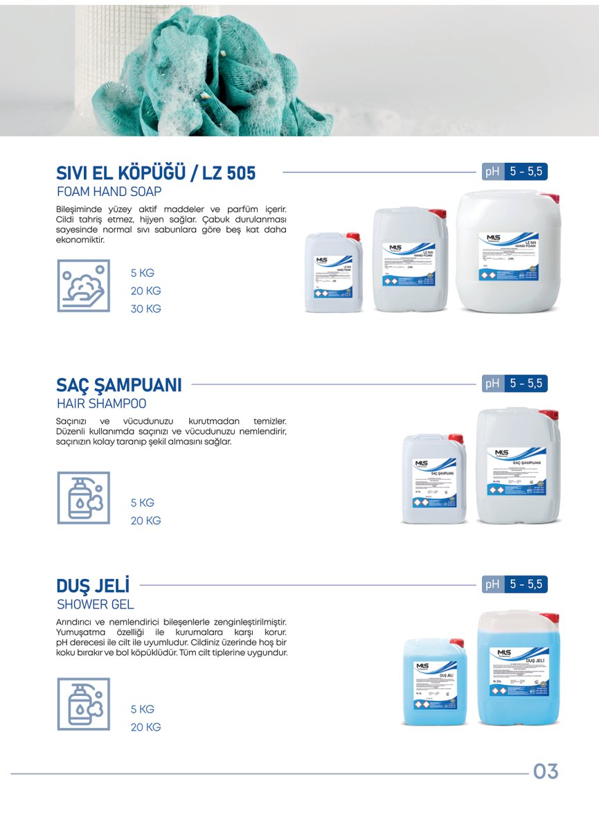 Katalog örnek sayfa: bulaşık ve genel temizlik